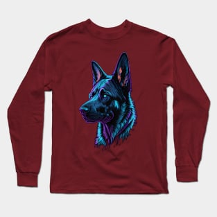 Retro Vintage German Shepard Design Long Sleeve T-Shirt